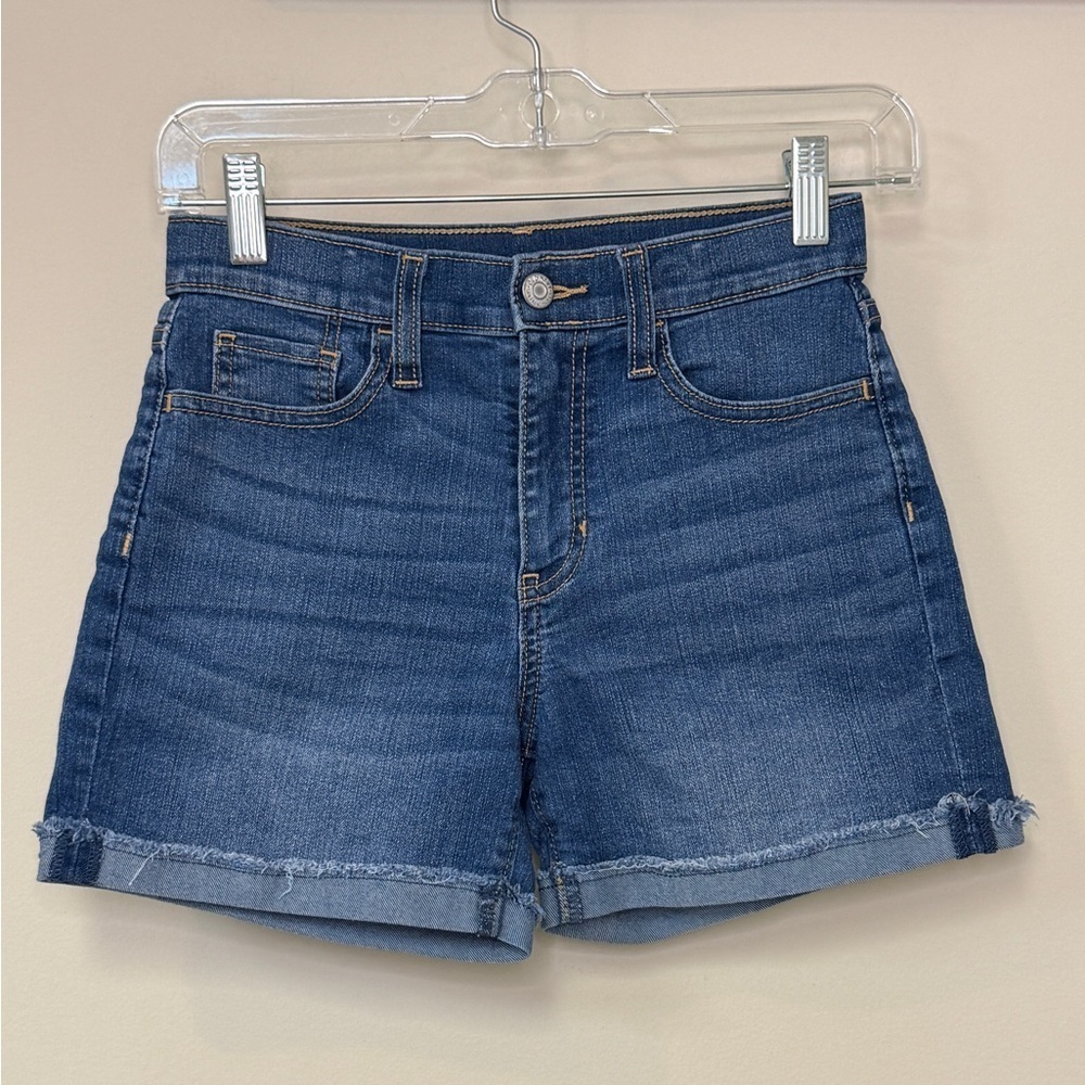 Old Navy: Girls Cuffed Blue Denim Shorts, Size 12